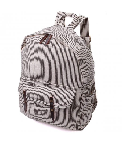 Летний женский рюкзак с качественного текстиля Vintage sale_15077 Молочный