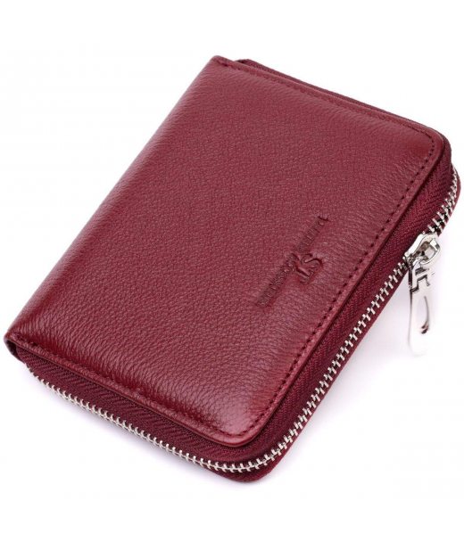 Практичний гаманець для жінок із натуральної шкіри ST Leather 22450 Бордовий