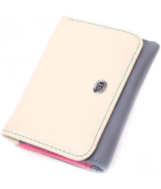 Стильний гаманець для дівчат із натуральної шкіри ST Leather 22495 Різнокольоровий