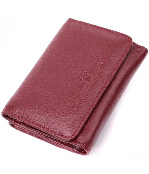 Шкіряний цікавий гаманець для жінок ST Leather 22507 Бордовий