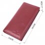 Жіночий місткий вертикальний гаманець на магнітах із натуральної шкіри ST Leather 22541 Бордовий