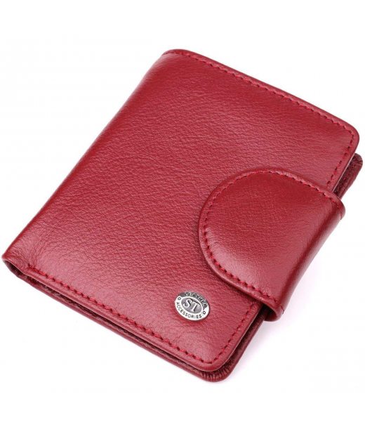 Жіночий гаманець вертикального формату з натуральної шкіри ST Leather 23071 Бордовий