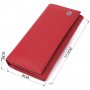 Яскравий вертикальний гаманець із натуральної шкіри ST Leather 23087 Червоний