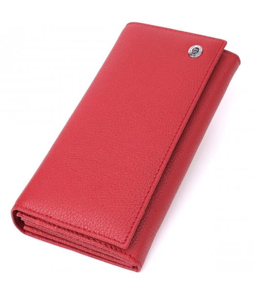 Жіночий місткий гаманець з натуральної шкіри ST Leather 23096 Червоний