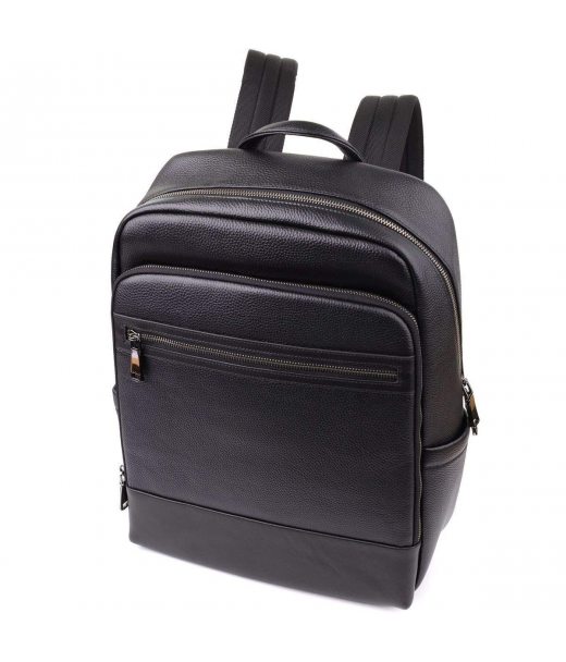 Городской рюкзак унисекс из натуральной кожи Vintage 23046 Черный