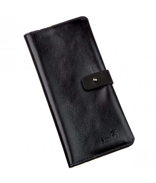 Гаманець чоловічий вертикальний зі шкіри Алькор SHVIGEL 16204 Чорний