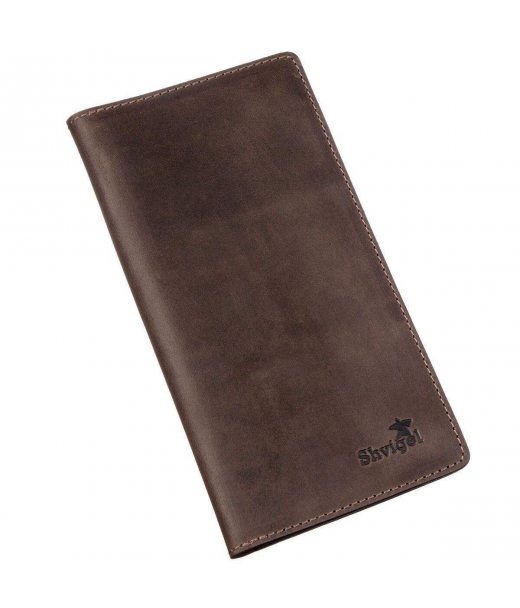 Гаманець чоловічий вертикальний матовий SHVIGEL 16198 Коричневий