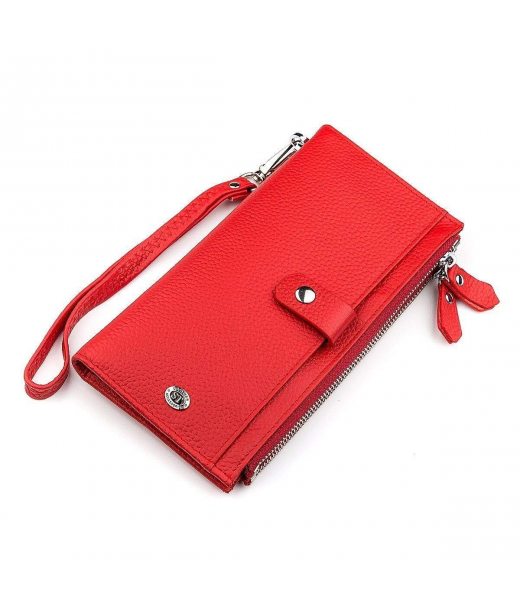 Гаманець жіночий ST Leather 18381 (ST420) багатофункціональний Червоний