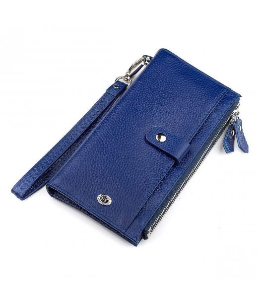 Гаманець жіночий ST Leather 18416 (ST420) з ременем на зап'ястя Синій