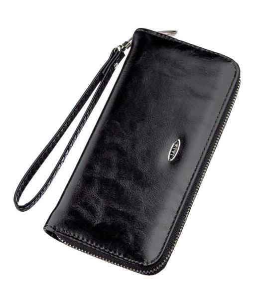 Гаманець жіночий на одну блискавку з екошкіри гладкий KIVI 19040 Чорний Гаманець жіночий на одну блискавку з екошкіри гладкий KIVI 19040 Чорний