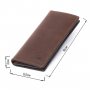 Вертикальний гаманець матовий на магнітній кнопці GRANDE PELLE 11314 Шоколадний