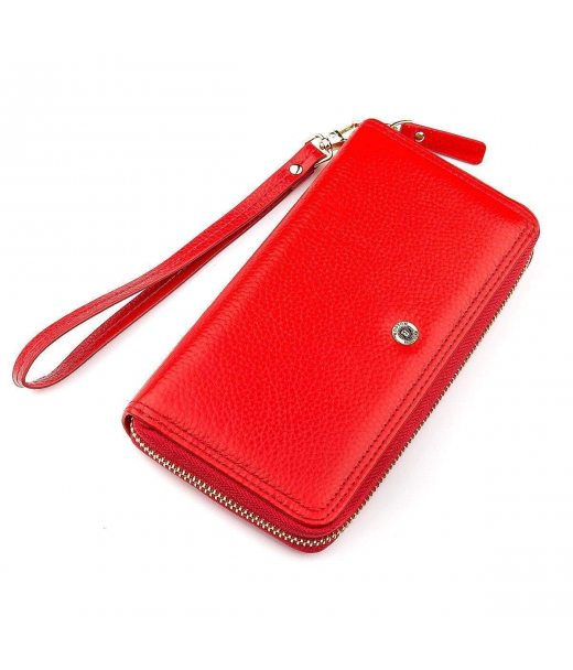 Гаманець жіночий Boston 18464 (S4001B) з натуральної шкіри Червоний Гаманець жіночий Boston 18464 (S4001B) з натуральної шкіри Червоний