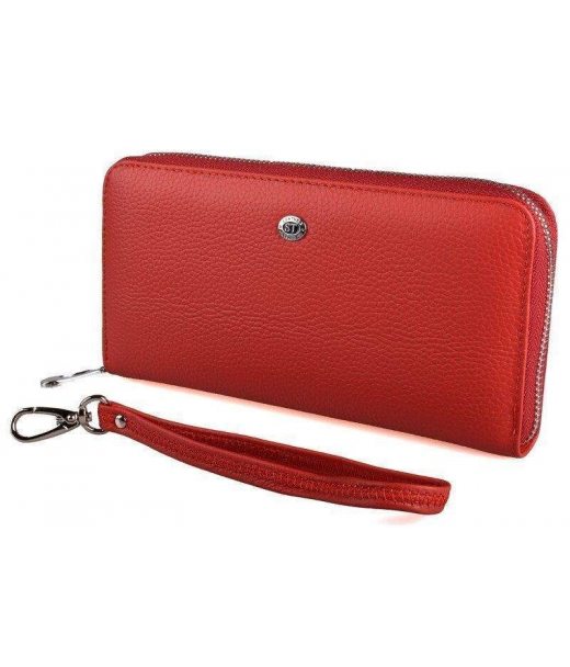 Гаманець жіночий ST Leather 18417 (ST45-2) на блискавці Червоний