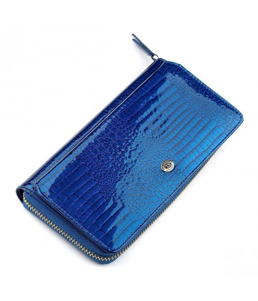 Гаманець жіночий ST Leather 18435 (S7001A) лакований Синій