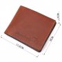 Чоловічий шкіряний гаманець у дві додавання Серце GRANDE PELLE 16736 Світло-коричневий