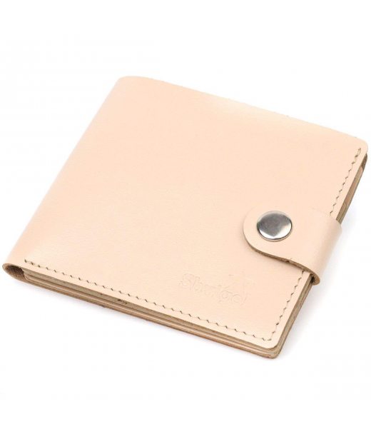 Стильний жіночий гаманець із монетницею шкіряний SHVIGEL 16623 Молочний