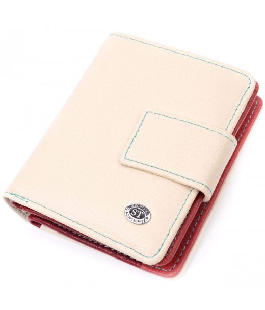 Жіночий гаманець із натуральної шкіри вертикального формату ST Leather 19440 Білий
