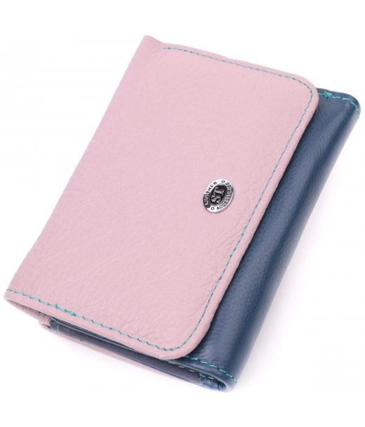 Практичний гаманець для дівчат із натуральної шкіри ST Leather 22496 Різнокольоровий