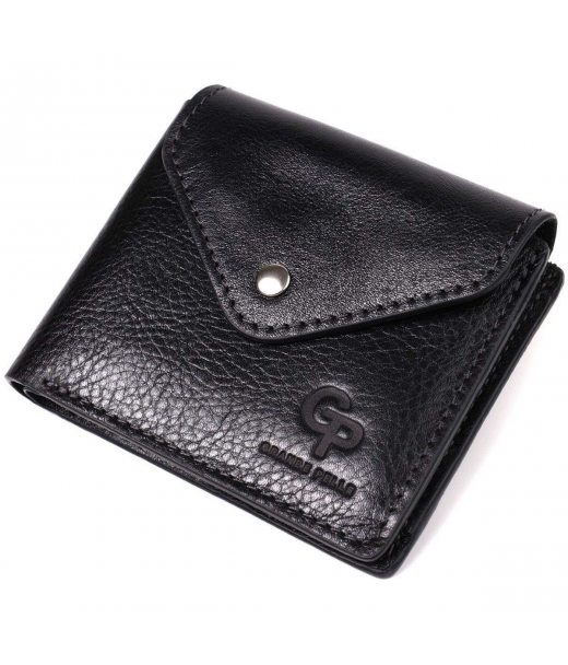 Гаманець унісекс із глянсової натуральної шкіри GRANDE PELLE 16806 Чорний