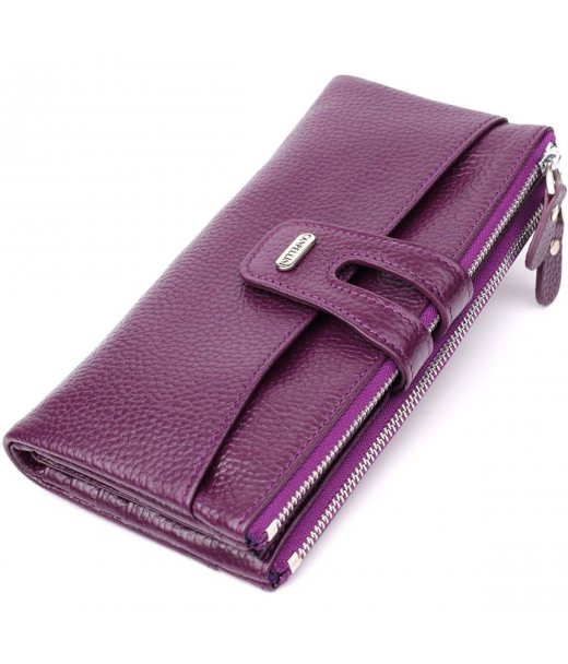 Яркий женский кошелек из натуральной кожи CANPELLINI 20873_1 Фиолетовый Яркий женский кошелек из натуральной кожи CANPELLINI 20873_1 Фиолетовый