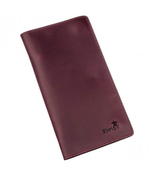 Гаманець жіночий на кнопках шкіряний матовий SHVIGEL 16196 Бордовий