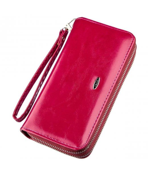 Гаманець жіночий з гладкої екошкіри KIVI 19051 Темно-рожевий Гаманець жіночий з гладкої екошкіри KIVI 19051 Темно-рожевий