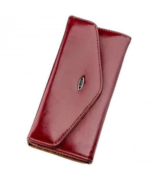 Гаманець жіночий з гладкої екошкіри KIVI 19071 Малиновий Гаманець жіночий з гладкої екошкіри KIVI 19071 Малиновий