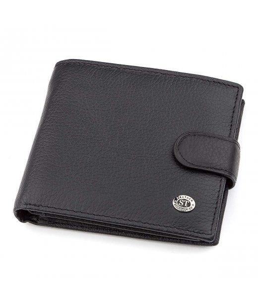 Чоловічий гаманець ST Leather 18339 (ST138) дуже стильний Чорний