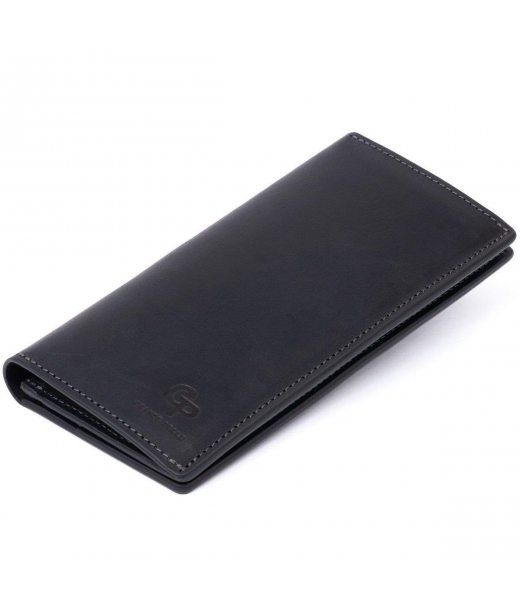 Вертикальний гаманець матовий на магнітній кнопці GRANDE PELLE 11313 Чорний