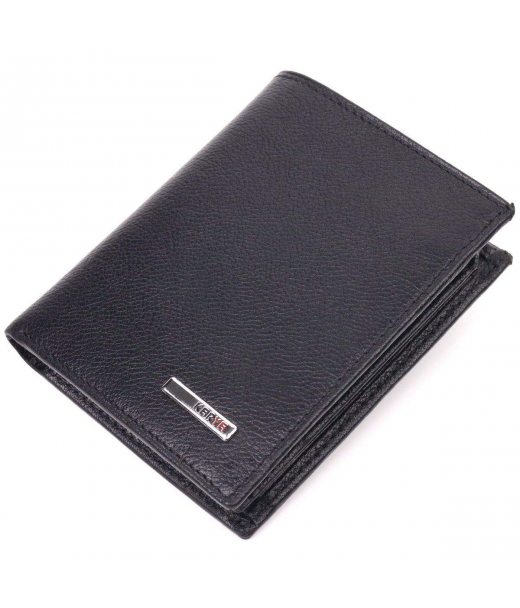 Вертикальный небольшой кожаный кошелек без застежки KARYA 21362 Черный Вертикальный небольшой кожаный кошелек без застежки KARYA 21362 Черный