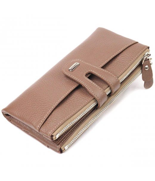 Интересный кошелек из натуральной зернистой кожи CANPELLINI 21634 Бежевый Интересный кошелек из натуральной зернистой кожи CANPELLINI 21634 Бежевый