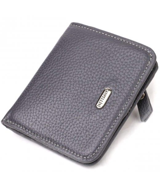 Лаконичный женский кошелек небольшого размера из натуральной кожи флотар CANPELLINI 21801 Серый Лаконичный женский кошелек небольшого размера из натуральной кожи флотар CANPELLINI 21801 Серый