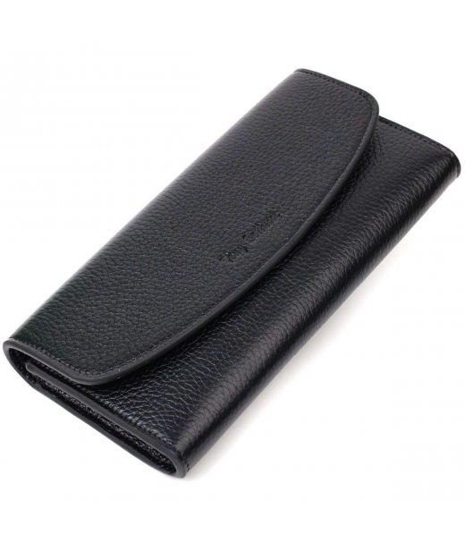 Класичний жіночий гаманець з монетницею на блискавці з натуральної шкіри Tony Bellucci 21966 Чорний Класичний жіночий гаманець з монетницею на блискавці з натуральної шкіри Tony Bellucci 21966 Чорний