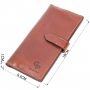 Цікавий вертикальний гаманець із натуральної шкіри GRANDE PELLE 11660 Коричневий