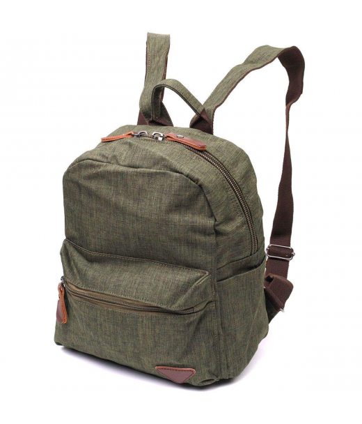 Практичный мужской рюкзак из текстиля Vintage 22242 Оливковый