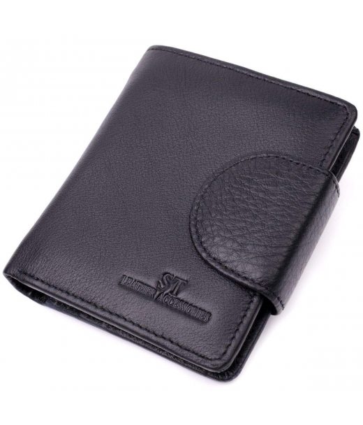 Надійний гаманець для жінок вертикального типу із натуральної шкіри ST Leather 22451 Чорний Надійний гаманець для жінок вертикального типу із натуральної шкіри ST Leather 22451 Чорний