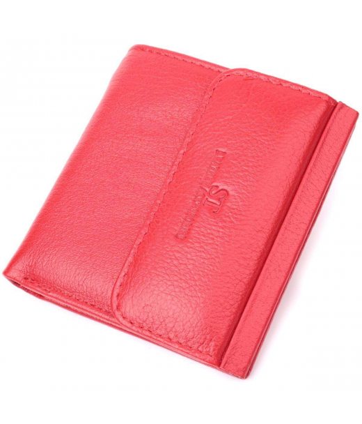 Яскравий невеликий жіночий гаманець з монетницею з натуральної шкіри ST Leather 22543 Червоний Яскравий невеликий жіночий гаманець з монетницею з натуральної шкіри ST Leather 22543 Червоний