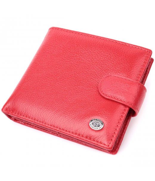 Жіночий трендовий гаманець із натуральної шкіри ST Leather 22555 Червоний Жіночий трендовий гаманець із натуральної шкіри ST Leather 22555 Червоний