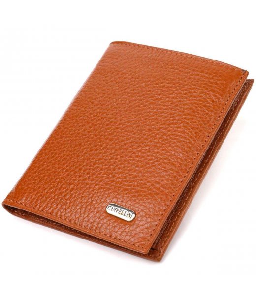 Стильний чоловічий гаманець вертикального формату з натуральної шкіри CANPELLINI 21754 Рудий Стильний чоловічий гаманець вертикального формату з натуральної шкіри CANPELLINI 21754 Рудий