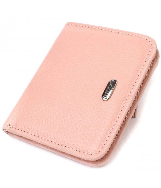 Жіночий гаманець невеликого розміру з натуральної шкіри CANPELLINI 21797 Рожевий