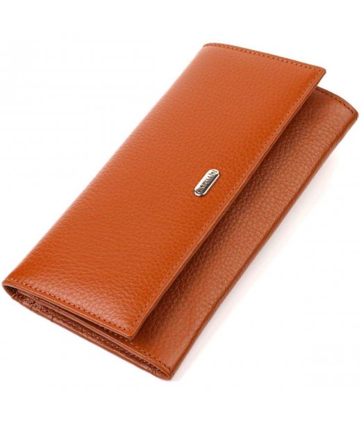 Жіночий зручний гаманець з натуральної шкіри CANPELLINI 21829 Коричневий
