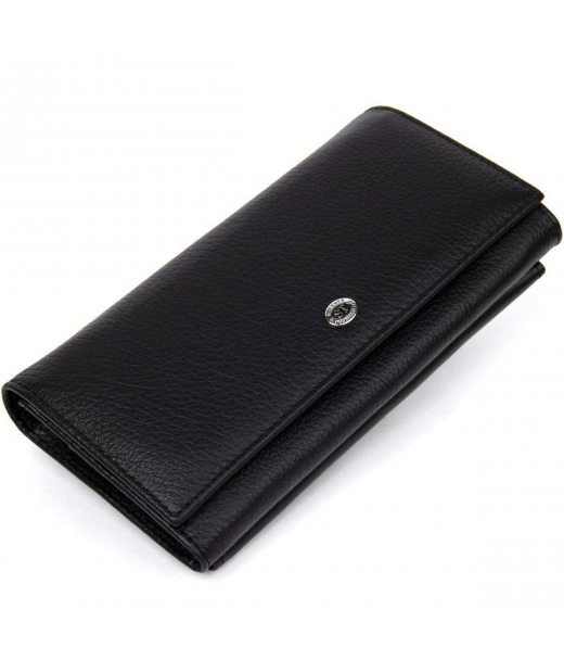 Добротний жіночий гаманець ST Leather 19375 Чорний
