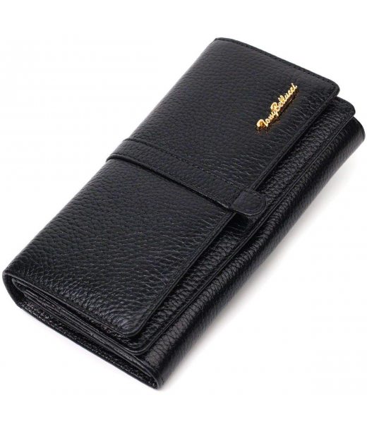 Класичний жіночий гаманець з великою кількістю відділень із натуральної шкіри Tony Bellucci 21961 Чорний