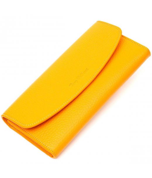 Відмінний жіночий гаманець з монетницею на блискавці з натуральної шкіри Tony Bellucci 21978 Жовтий