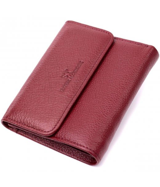 Шкіряний жіночий гаманець з монетницею ST Leather 19492 Бордовий