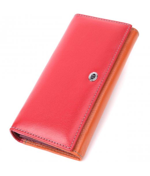 Великий гаманець для прекрасних жінок із натуральної шкіри ST Leather 22518 Різнокольоровий