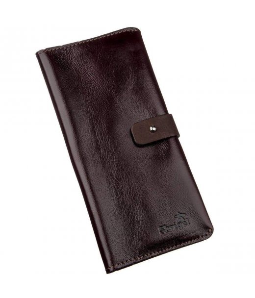 Гаманець вертикальний зі шкіри Алькор SHVIGEL 16202 Коричневий