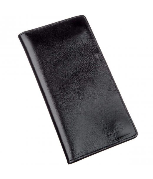 Гаманець чоловічий вертикальний зі шкіри Алькор SHVIGEL 16195 Чорний