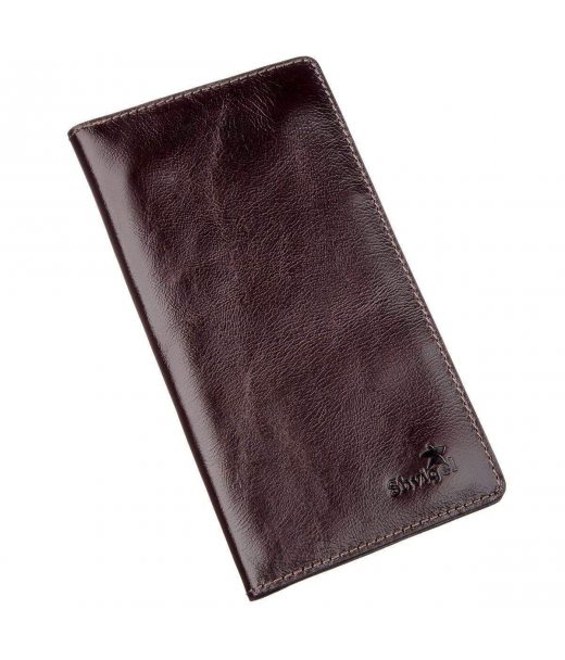 Гаманець чоловічий вертикальний на двох кнопках SHVIGEL 16193 Коричневий
