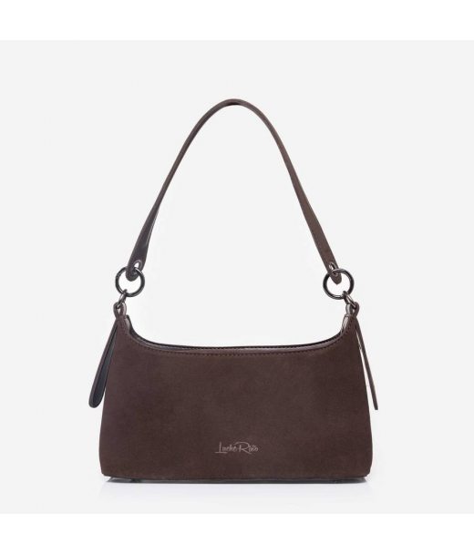 865 сумка замш шоколад Lucherino